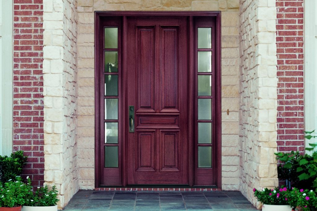 New Cherry Door Instillation Additions and Remodeling in Kansas